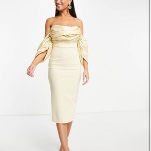 ASOS DESIGN corset pencil midi dress